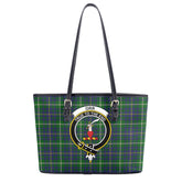 Orr Tartan Crest Leather Tote Bag